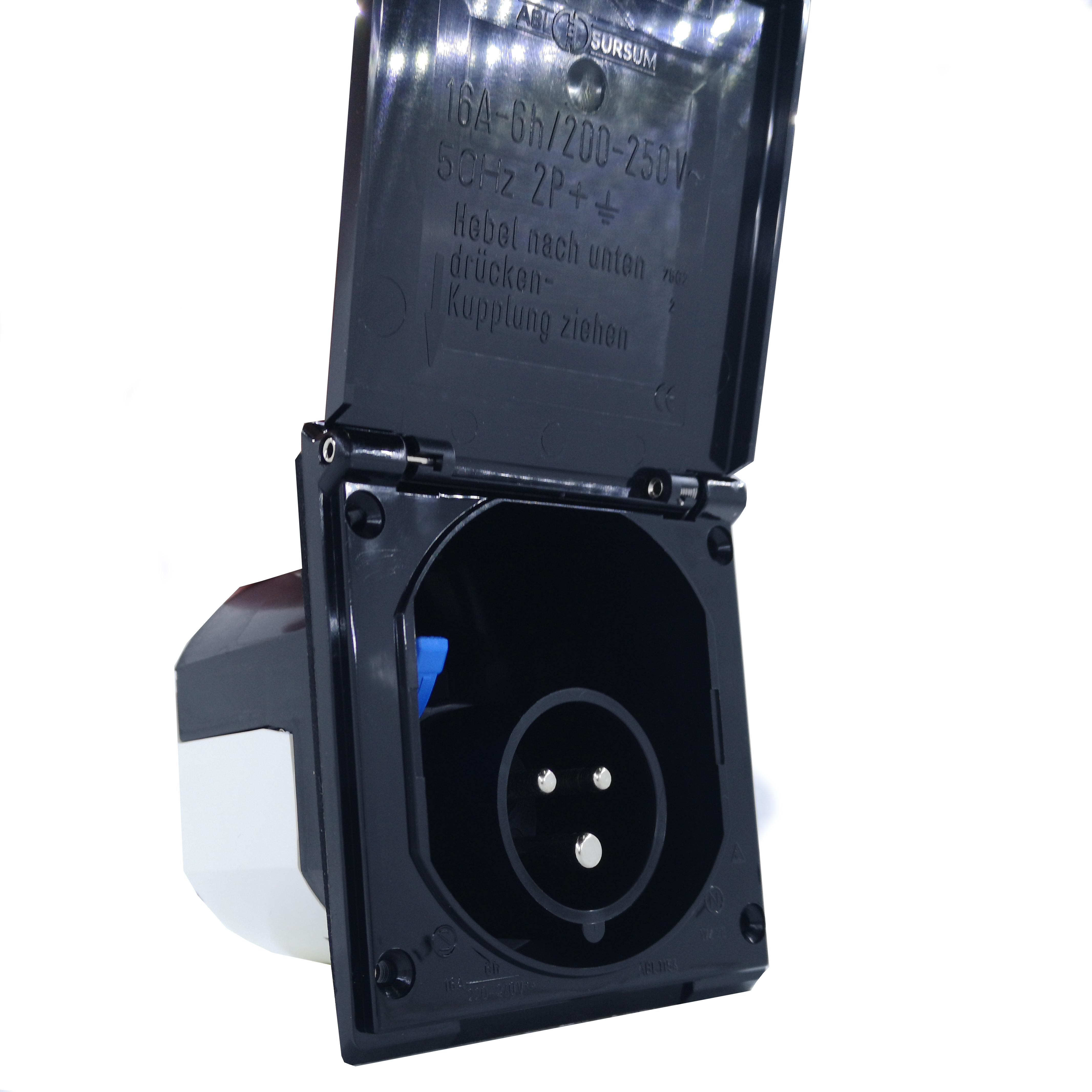 Caravan inlet box black